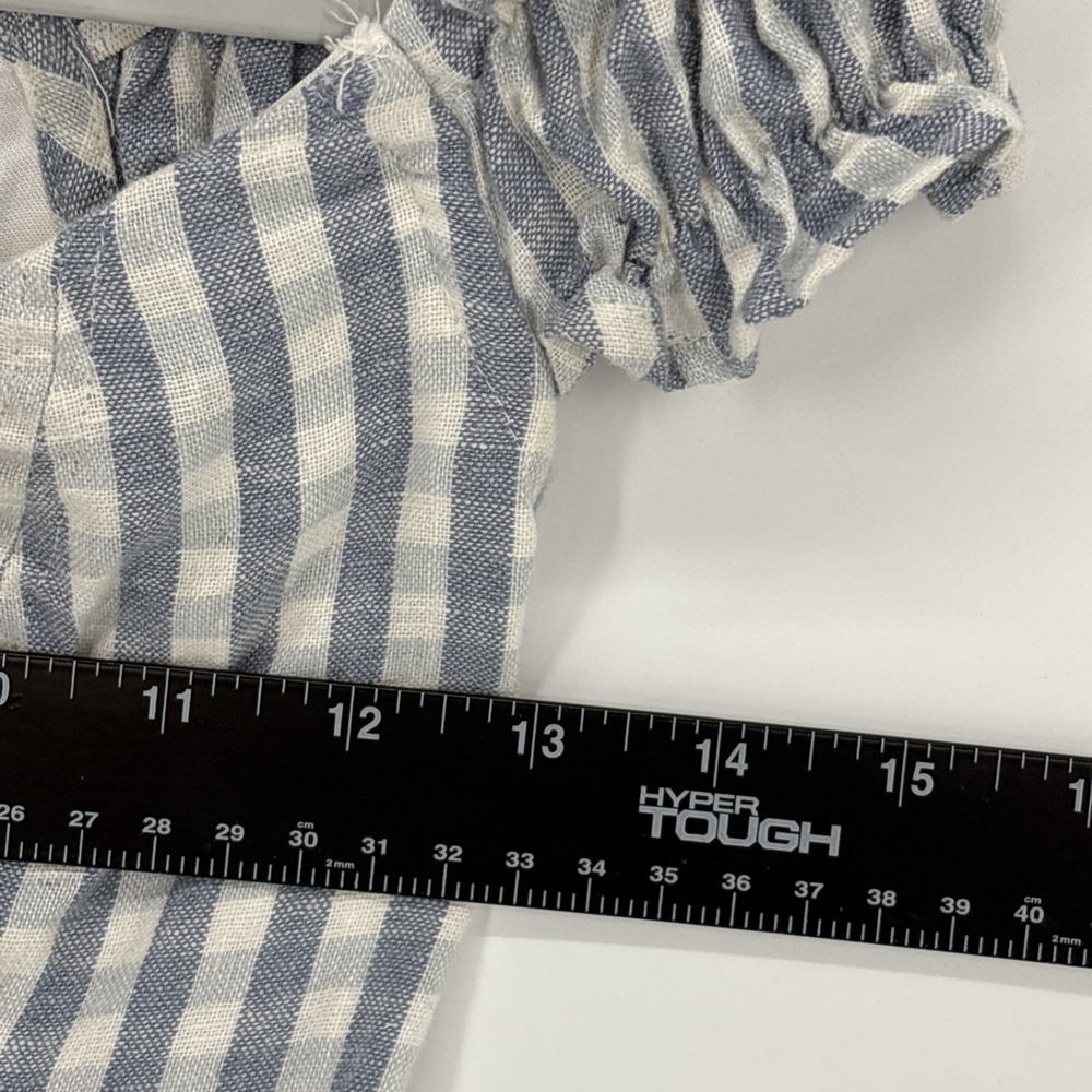 Abercrombie & Fitch Off Shoulder Corset Mini Dress XS Petite Blue Plaid - Picture 5 of 8